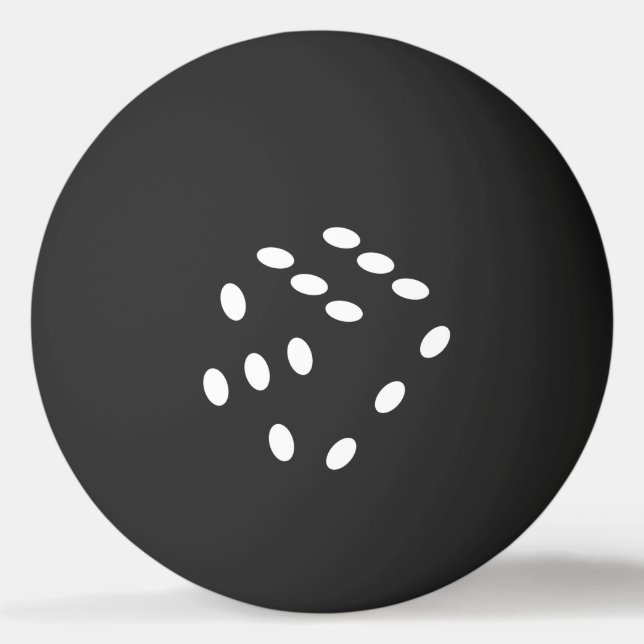 Dobbelsteen, dobbelstenen. Gokken, kansspel, geld Tischtennisball (Vorderseite)