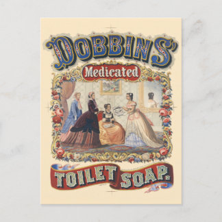 Dobbins' medikierte Toilettenseife Vintage Poster  Postkarte