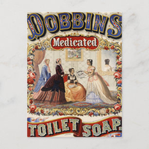 Dobbins Medizin-Toilettenseife Postkarte