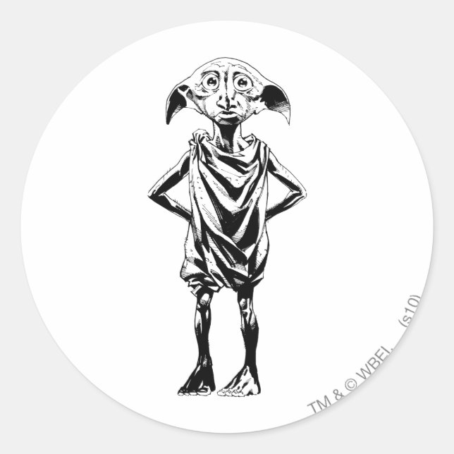 Dobby 2 runder aufkleber (Vorderseite)