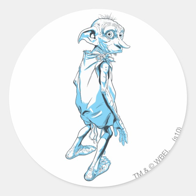 Dobby schaut rüber 1 runder aufkleber (Vorderseite)
