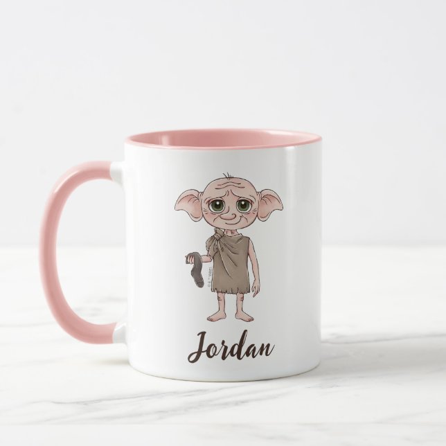 Dobby Wasserfarben Charakter Kunst Tasse (Links)