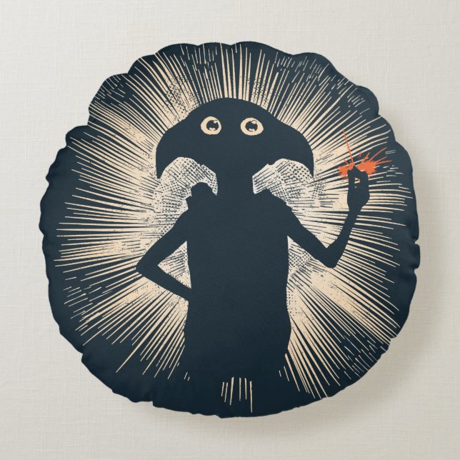 Dobby zaubert rundes kissen (Vorderseite)