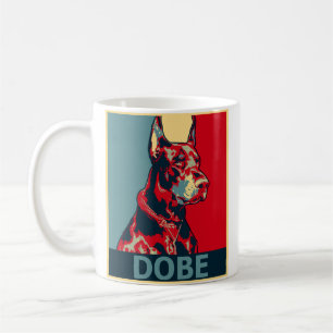 Doberman Aesthetic Dog Portrait Dobe Hope Style Kaffeetasse