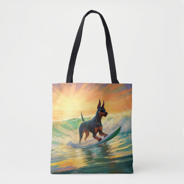 Doberman Beach Surfing Painting (Vorderseite)