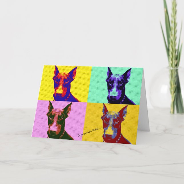 Doberman Birthday Card Karte (Vorderseite)