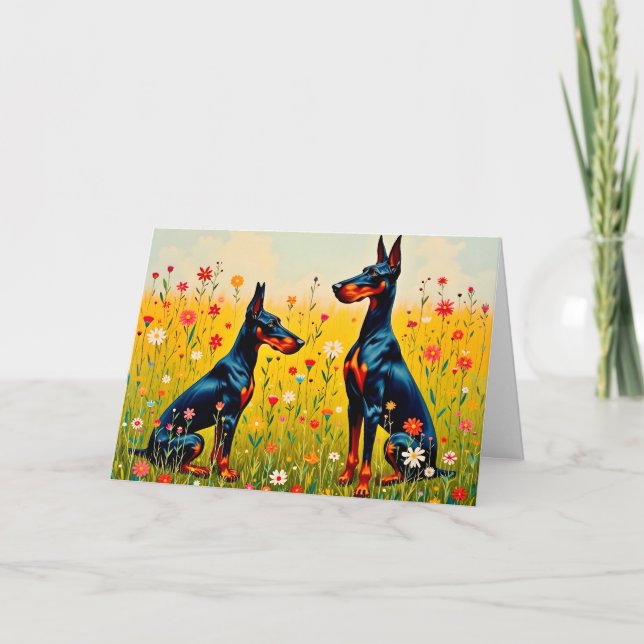 Doberman Blank Card Karte (Vorderseite)
