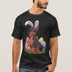Doberman Bunny Ears Ostereier Hunt Dog Lover East T-Shirt