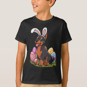 Doberman Bunny Ears Ostereier Hunt Dog Lover East T-Shirt