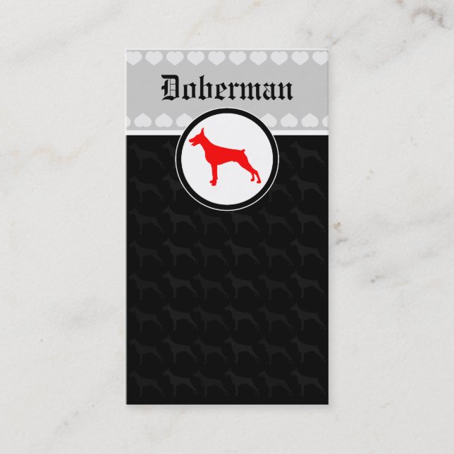 Doberman Cards Visitenkarte (Vorderseite)