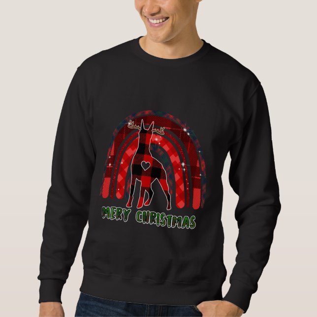 Doberman Christmas 839 Sweatshirt (Vorderseite)