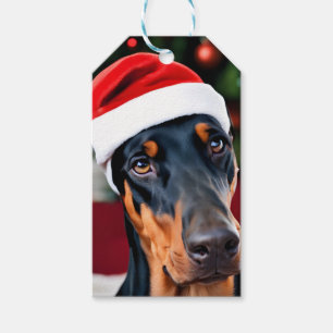 Doberman Christmas Geschenkanhänger