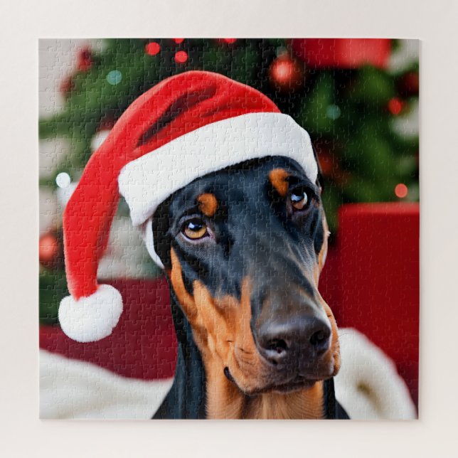 Doberman Christmas Puzzle (Vertikal)