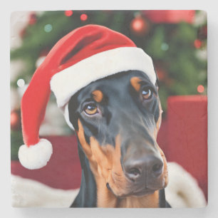 Doberman Christmas Steinuntersetzer