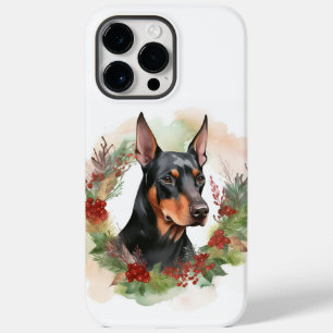 Doberman Christmas Wreath Festivals Case-Mate iPhone 14 Pro Max Hülle