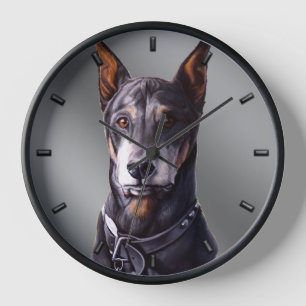 Doberman Clock Doberman Pinscher Dog Wall Clock Uhr