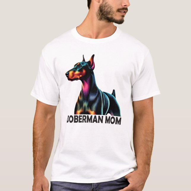 Doberman Colorful Mama T-Shirt (Vorderseite)