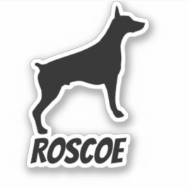 Doberman Custom Dog Names Aufkleber