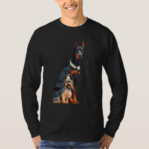 Doberman Doberman Pinscher Dog Mama Vater Liebe Pe T-Shirt