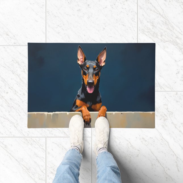 Doberman Dog Doormat Art Fußmatte (Indoor)