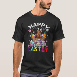 Doberman Dog Happy Oaster Bunny Egs Oster T-Shirt