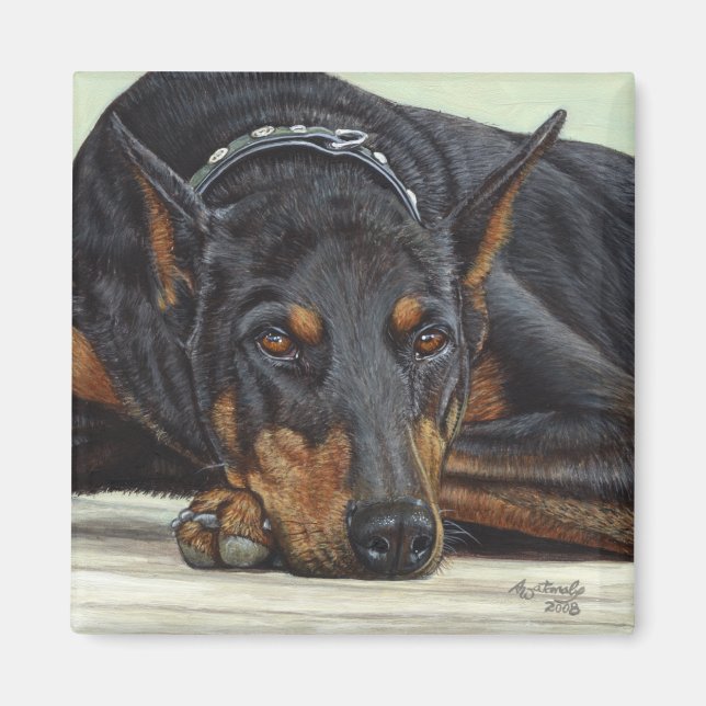 Doberman Dog Magnet (Vorne)