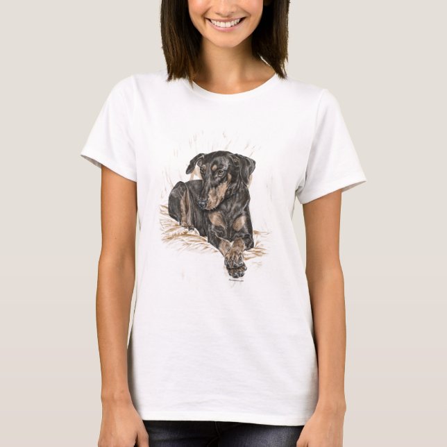 Doberman Dog Natural Oars T-Shirt (Vorderseite)