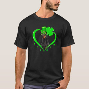 Doberman Dog St Patrick S Day Kleeblatt Kostüm T-Shirt