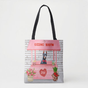 Doberman Dog Valentine's Day Kissing Booth