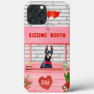 Doberman Dog Valentine's Day Kissing Booth Case-Mate iPhone Hülle
