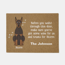 Doberman Doormat, Doormat, Hund