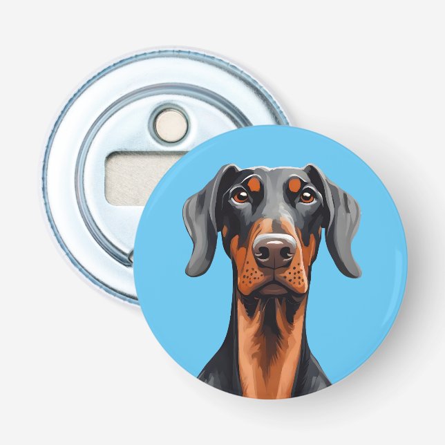 Doberman Flaschenöffner (Vorderseite)