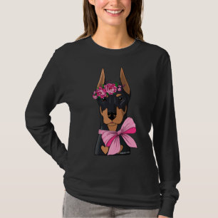 Doberman Flower Girl T-Shirt