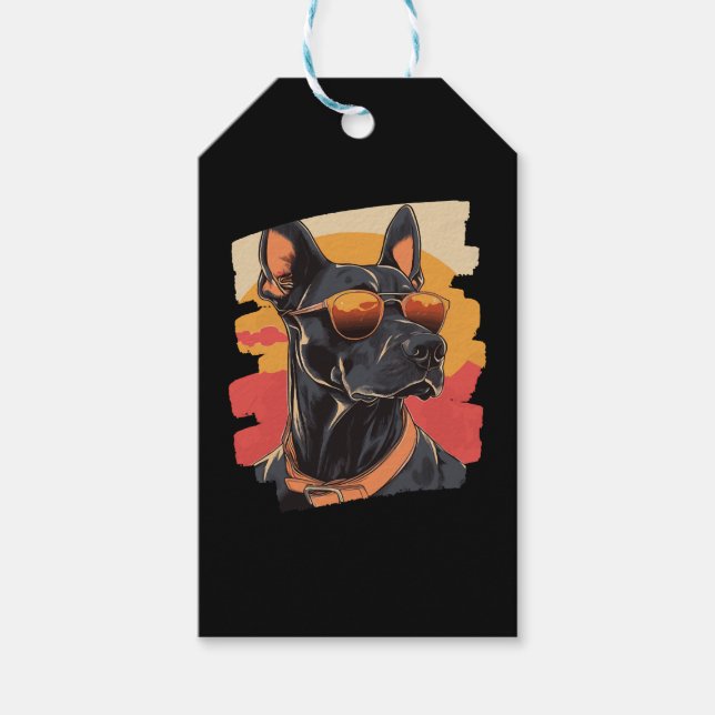 Doberman Geschenkanhänger (Vorderseite)