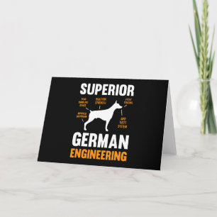 Doberman Gift Deutsch-Französisch Karte