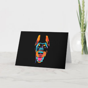Doberman Gift Doberman Colorful Karte