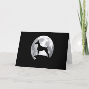 Doberman Gift Doberman Moon Karte