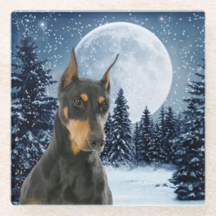 Doberman Glass Untersetzer