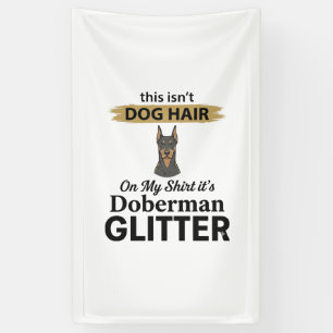 Doberman Glitter Lustiger Hunde Liebhaber Vintage  Banner