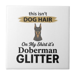 Doberman Glitter Lustiger Hunde Liebhaber Vintage Fliese