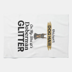 Doberman Glitter Lustiger Hunde Liebhaber Vintage Geschirrtuch