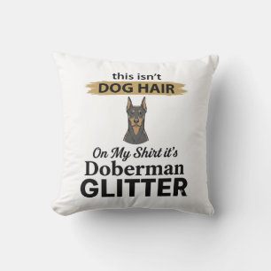 Doberman Glitter Lustiger Hunde Liebhaber Vintage Kissen