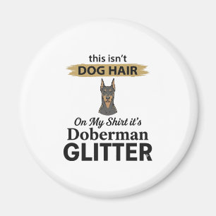 Doberman Glitter Lustiger Hunde Liebhaber Vintage Magnet