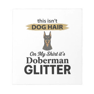 Doberman Glitter Lustiger Hunde Liebhaber Vintage  Notizblock