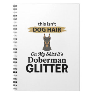 Doberman Glitter Lustiger Hunde Liebhaber Vintage  Notizblock