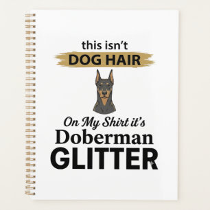 Doberman Glitter Lustiger Hunde Liebhaber Vintage Planer