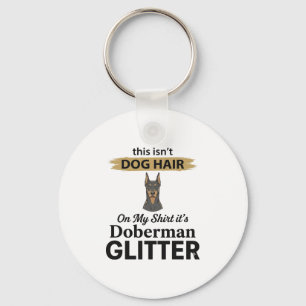 Doberman Glitter Lustiger Hunde Liebhaber Vintage Schlüsselanhänger