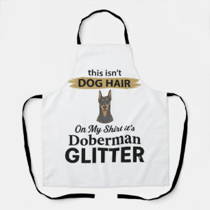 Doberman Glitter Lustiger Hunde Liebhaber Vintage Schürze