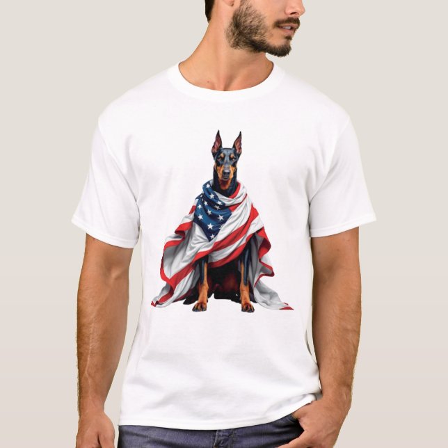 Doberman Guard Nation T-Shirt (Vorderseite)
