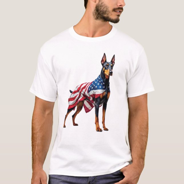 Doberman Guard Nation T-Shirt (Vorderseite)